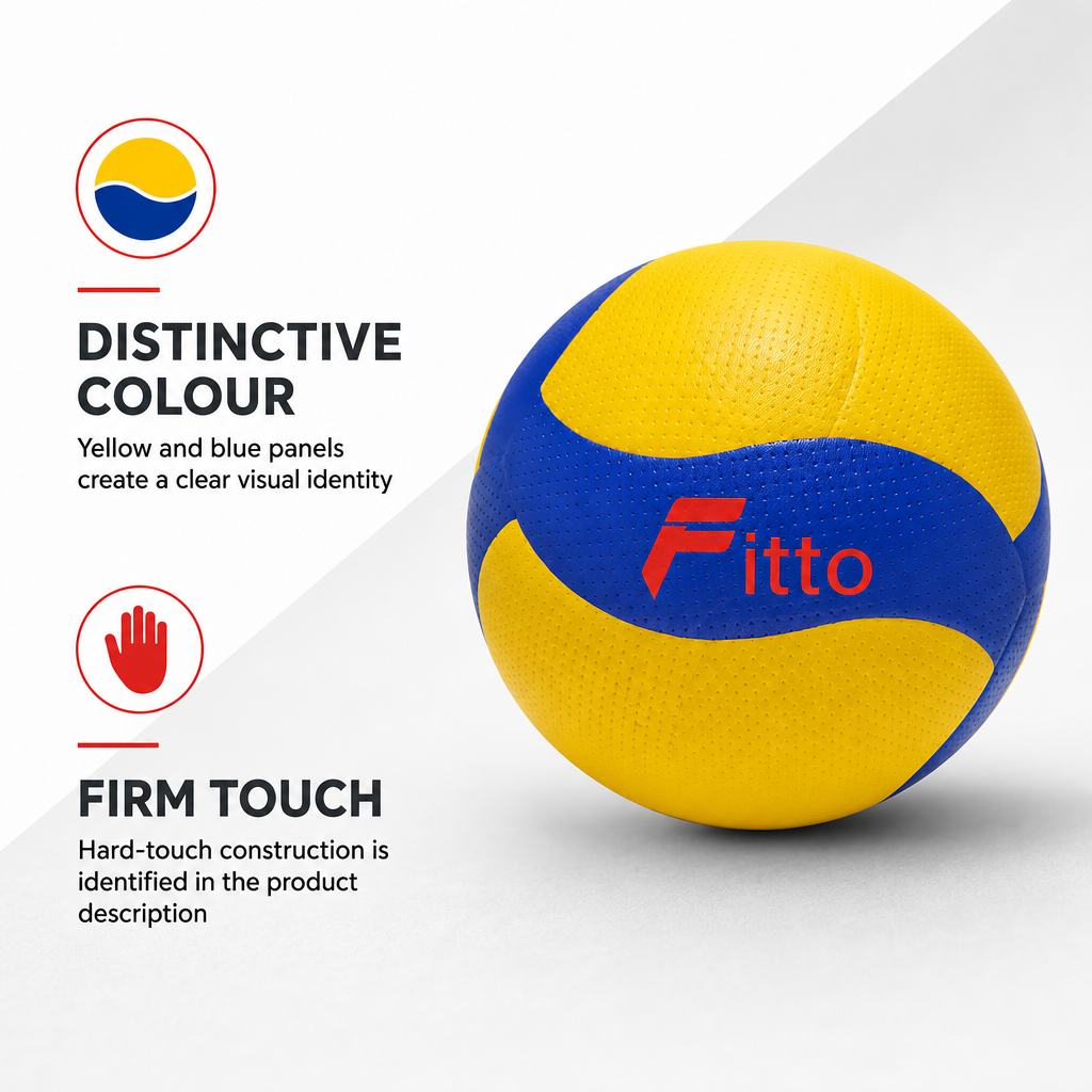 96 Pieces Volleyball, Hard Touch, Yellow and Blue, 21 cm