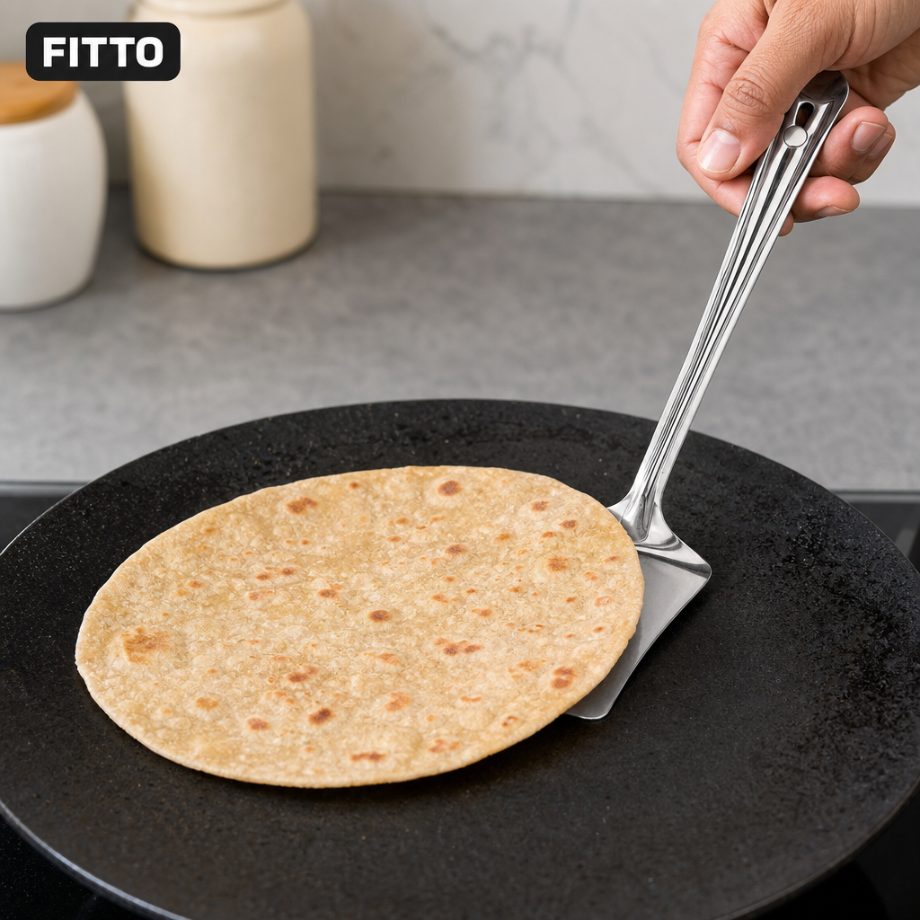 120 Pieces Stainless Steel Roti Turner, Size No. 6, 34 cm Long Flat Cooking Utensils