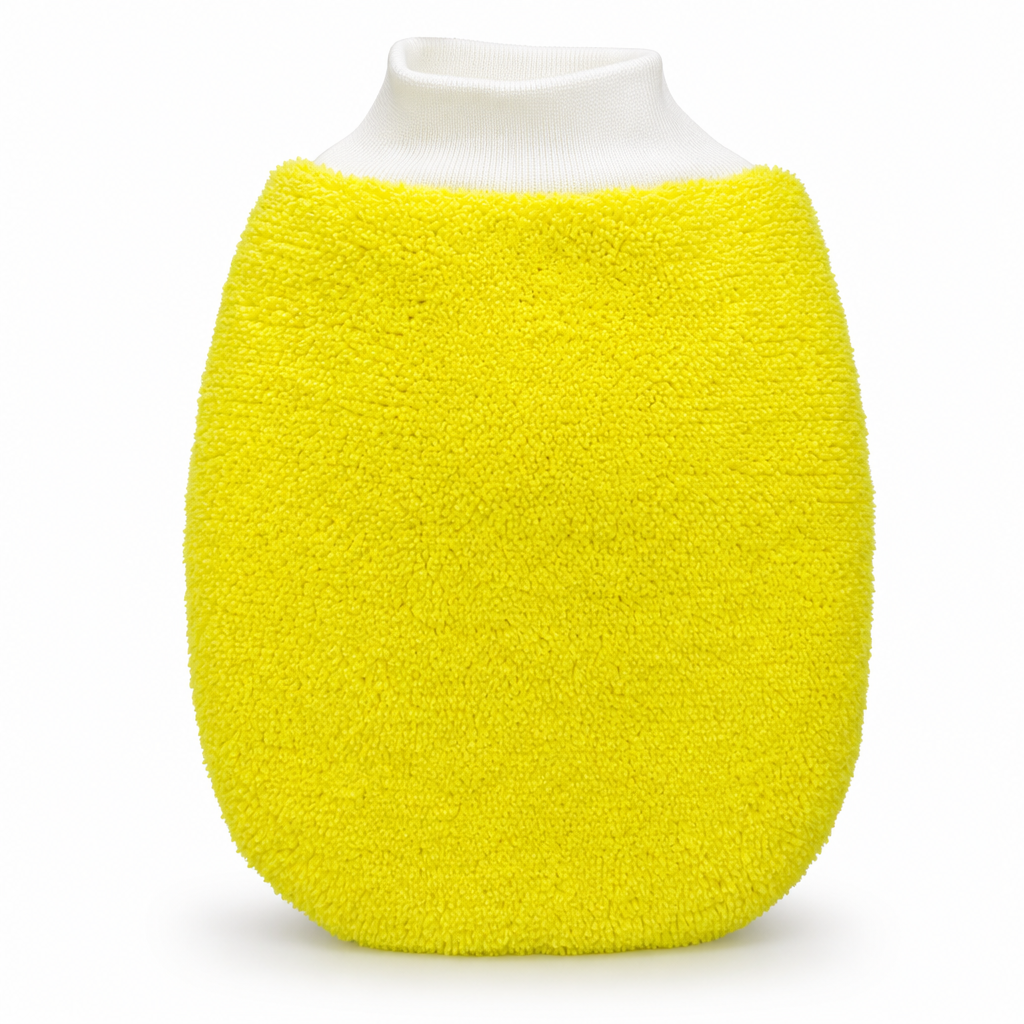 120 Pieces Microfiber Car Wash Mitt, Yellow, 28 x 18 cm