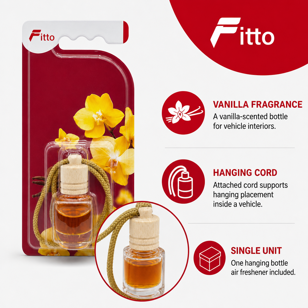 96 Pieces Hanging Bottle Car Air Fresheners, Vanilla Scent, Corded Design