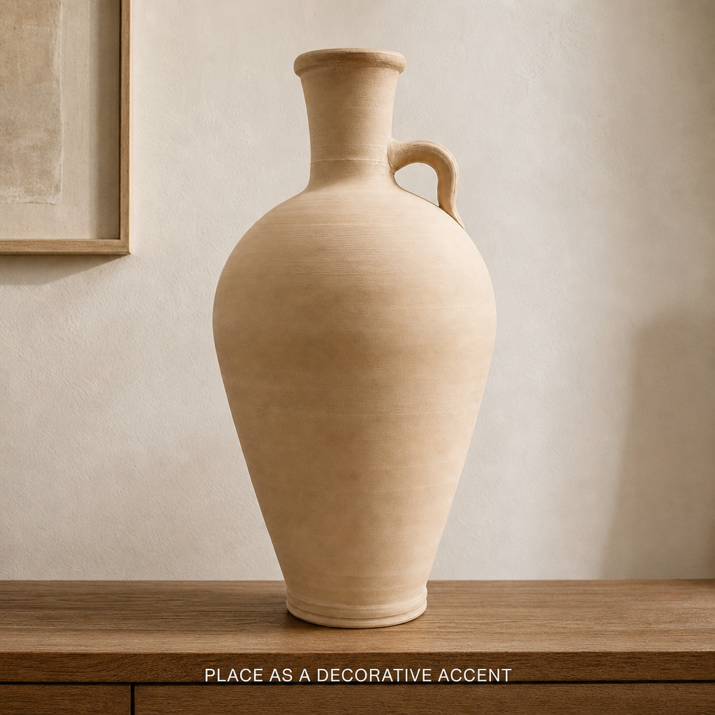 96 Pieces Natural Terracotta Amphora Vase with Handle, 25 cm