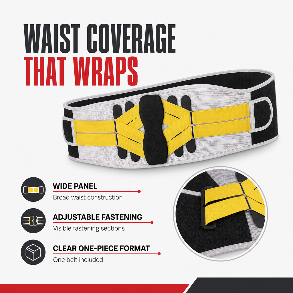 60 Pieces Wide Waist Support Belt, Adjustable Back Brace, Yellow and Black, 1 Piece