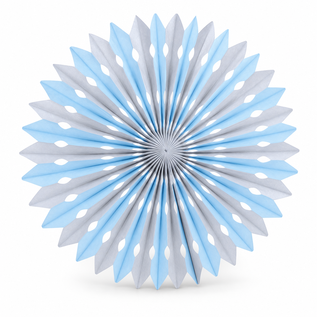 240 Pieces Blue Paper Honeycomb Fan Decoration, 40 cm, 1 Piece