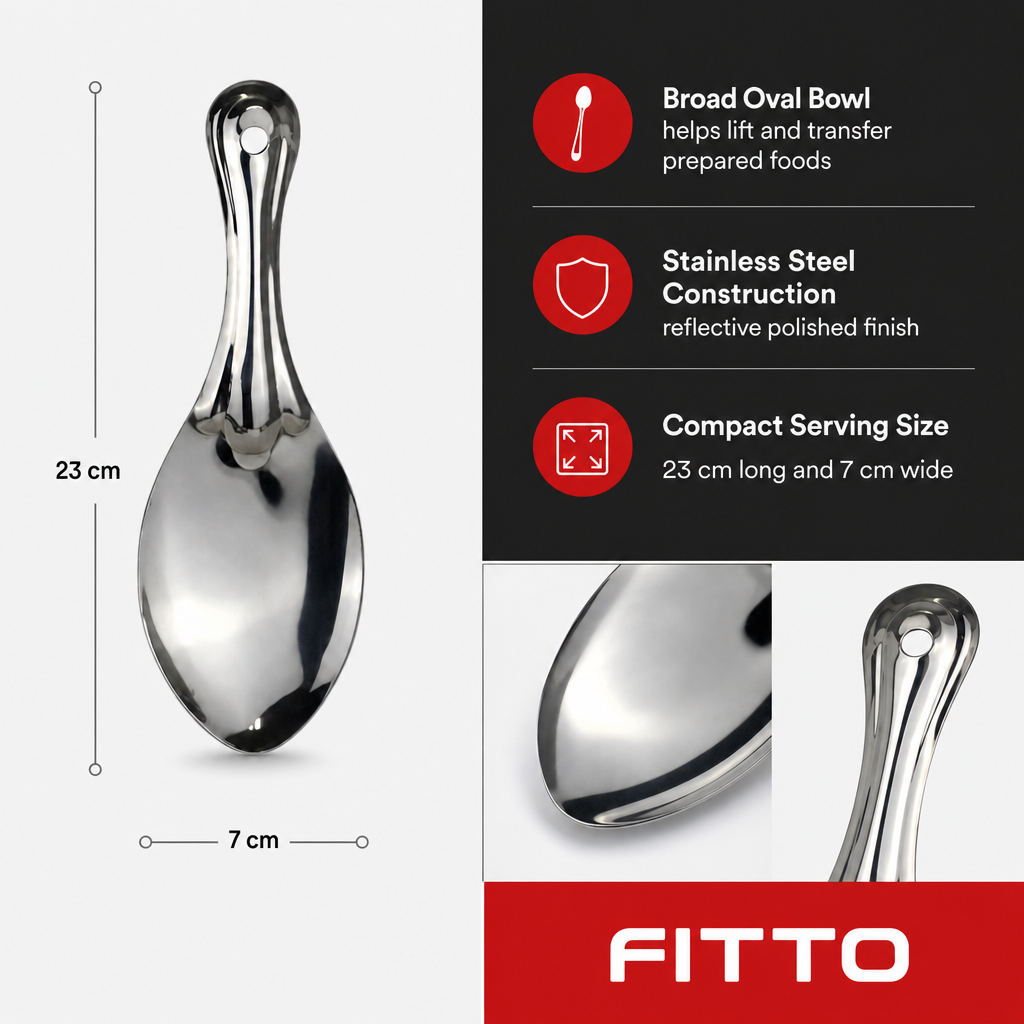 120 Pieces Stainless Steel Rice Serving Spoon Small 23 cm