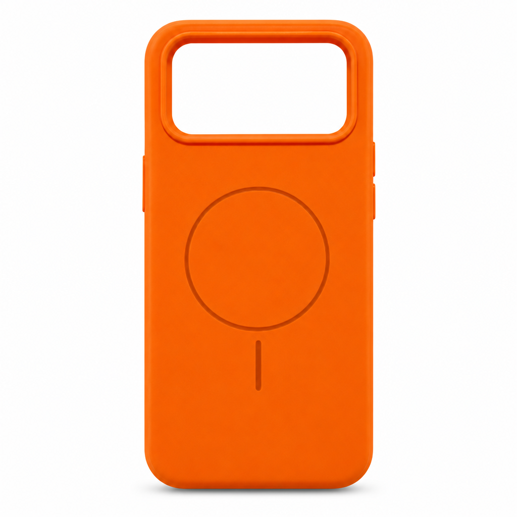 120 Pieces Silicone Magnetic Phone Cases with Raised Camera Protection, Orange, Single Case