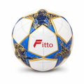 60 Pieces Size 5 Football, Blue and Gold Design, Single Match Ball for Training and Recreational Play