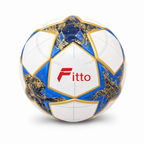 60 Pieces Size 5 Football, Blue and Gold Design, Single Match Ball for Training and Recreational Play