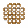 240 Pieces Bamboo Square Lattice Table Mats, Natural Finish, 19 × 19 cm, 1 Piece