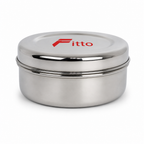 96 Pieces Stainless Steel Puri Storage Container, Round 11 cm