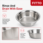 96 Pieces Stainless Steel Colander, 30 cm Round Kitchen Strainers for Rinsing, Draining and Washing Produce