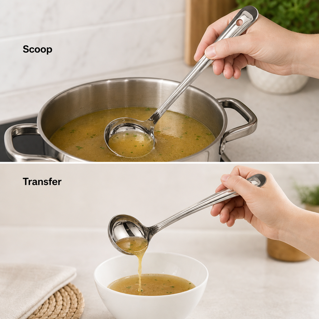 144 Pieces Stainless Steel Basting Ladle, Size No. 1, 24 cm Long Handle Kitchen Utensil
