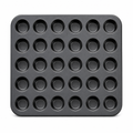 96 Pieces 24-Cup Cake Mold, Black Carbon Steel Non-Stick Tray, 38 x 26 cm, 1 Piece