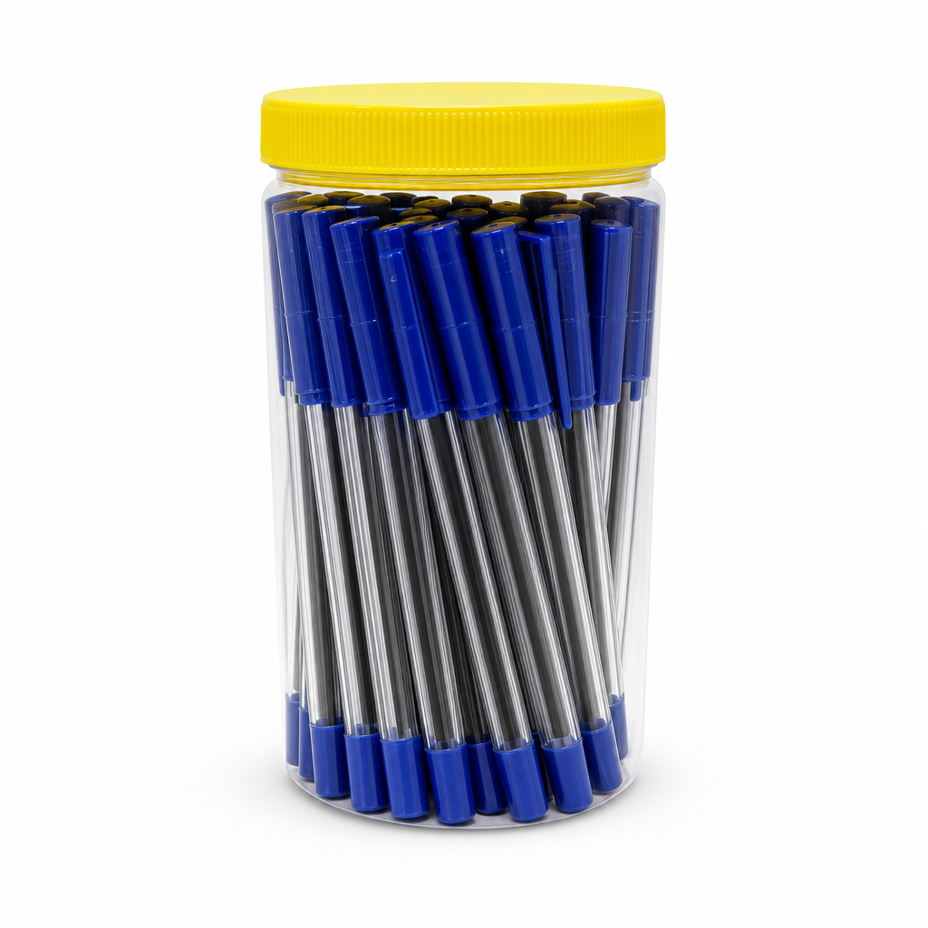96 Pieces Ball Pens, 1.0mm Blue Ink, 25 Pack