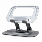 96 Pieces 360° Aluminum Laptop and Tablet Stands, Foldable Rotating Desktop Holder, Silver and Black, HL-115