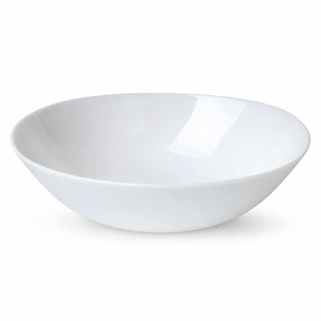 96 Pieces Opal Glass Serving Bowl, 9 Inch, White Tablewares for Salads, Fruit and Side Dishes