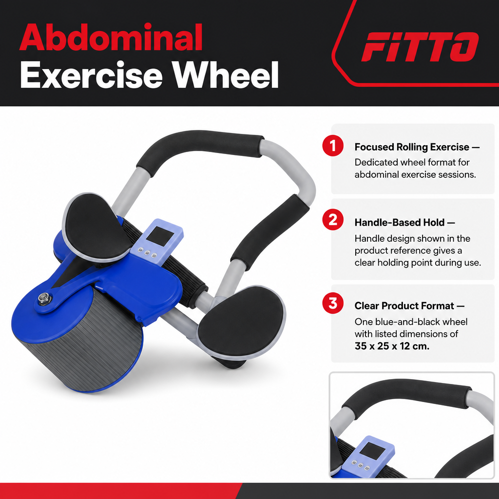 72 Pieces Abdominal Exercise Wheel, Blue and Black Core Training Roller, 1 Piece