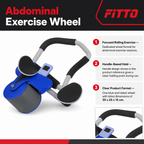 72 Pieces Abdominal Exercise Wheel, Blue and Black Core Training Roller, 1 Piece
