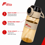 96 Pieces Printed Reusable Water Bottle with Flip Top Lid and Carry Strap, 700 ml, 1 Piece