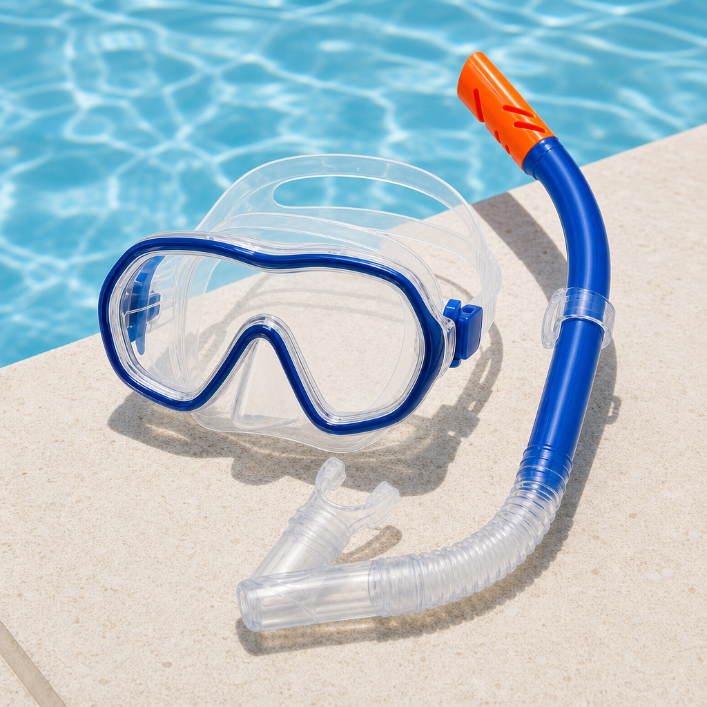 72 Pieces Swimming Mask and Snorkel Set, Blue, Complete Diving Goggles and Breathing Tube Set