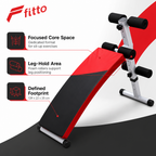 48 Pieces Sit-Up Benches with Steel Frame and Foam Leg Rollers, 139 x 22 x 35 cm