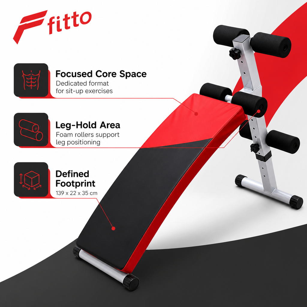 48 Pieces Sit-Up Benches with Steel Frame and Foam Leg Rollers, 139 x 22 x 35 cm