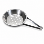 120 Pieces BBQ Grill Pan with Long Handle, 15 cm Silver Steel Cooking Pan, 1 Piece