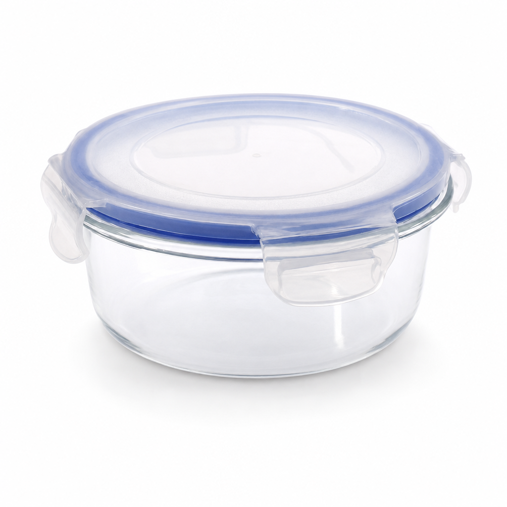 96 Pieces Round Glass Food Storage Containers with PP Lid, 400 ml