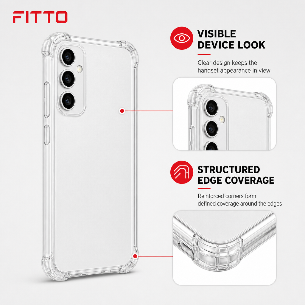 240 Pieces Clear Protective Phone Cases with Reinforced Corners for A16 4G