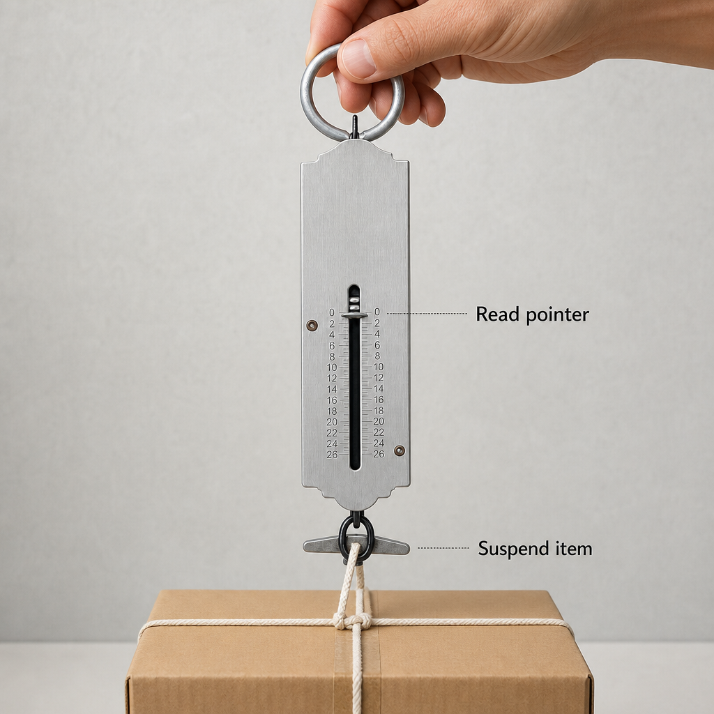 120 Pieces Mechanical Spring Hanging Scales, 25 kg Capacity, 15 cm Steel Body, Handheld Weight Checker, 1 Piece
