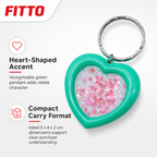 240 Pieces Green Heart Keychains, Metal Ring and Decorative Pendant, 1 Piece