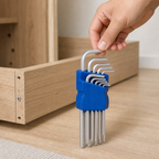 96 Pieces Long Hex Key Allen Key Set, 1.5–10 mm, Blue and Silver, 9-Piece Set