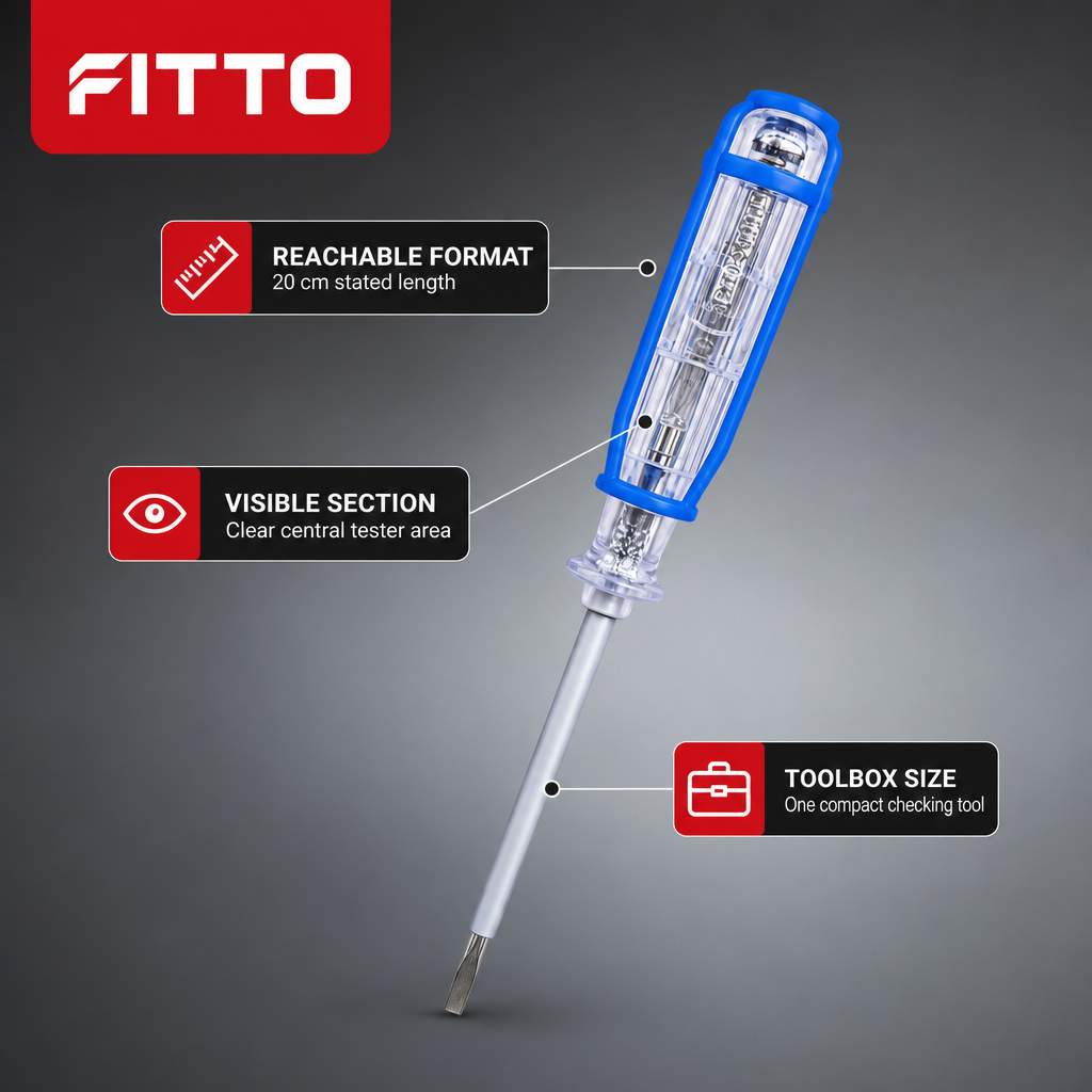 240 Pieces Voltage Tester Screwdriver, 20 cm, Blue Clear Silver, 1 Piece
