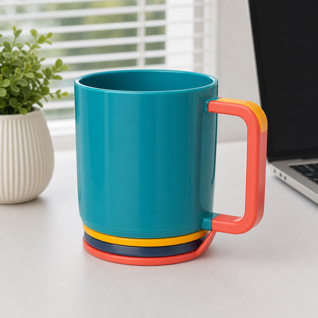 240 Pieces Plastic Mug With Handle, Multicolor, 1 Piece