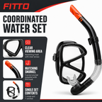 72 Pieces Swimming Mask and Snorkel Set, Black, 1-Piece Water Sports Accessory