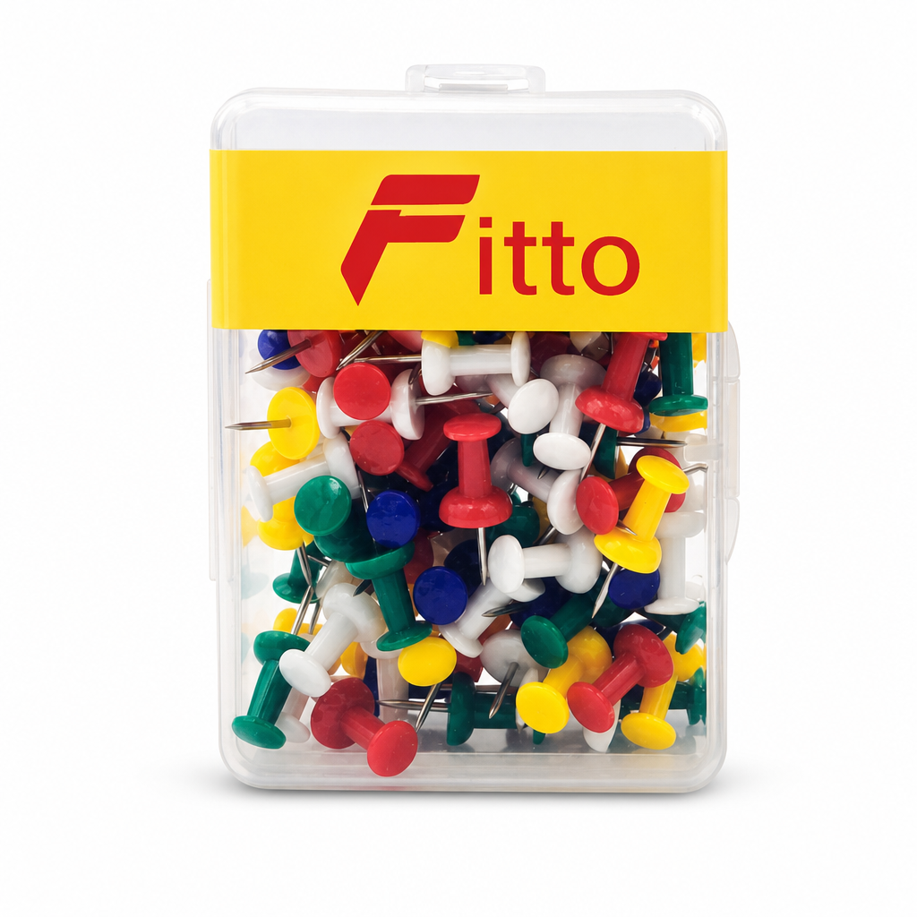 240 Pieces Push Pins, Assorted Colours, 100-Pack for Noticeboards, Displays and Office Organisation