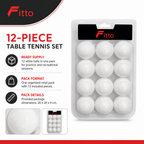 120 Pieces Table Tennis Balls, White, 12-Piece Pack for Practice and Recreational Play