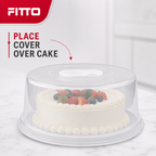 96 Pieces Clear Plastic Cake Covers with Round Base, 30 cm, 1 Piece