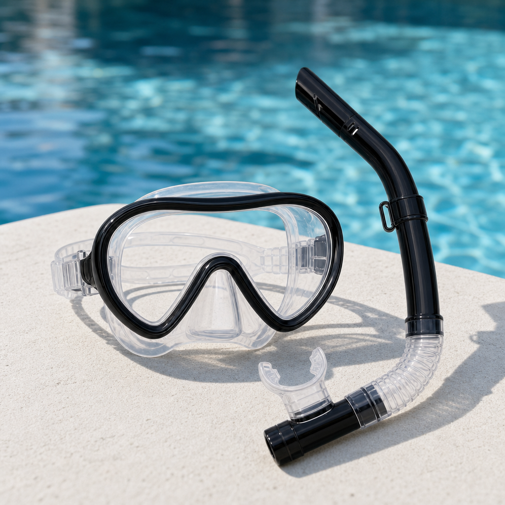72 Pieces Swimming Mask and Snorkel Set, Black, 1 Piece