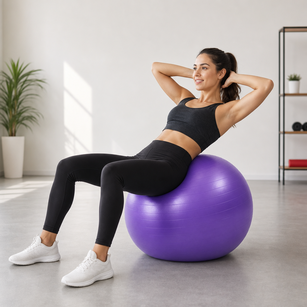 72 Pieces Exercise Balls for Fitness and Yoga, 65 cm, Purple
