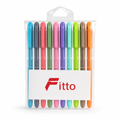 120 Pieces Ball Pens, 1.0 mm, Assorted Colours, 10-Pack