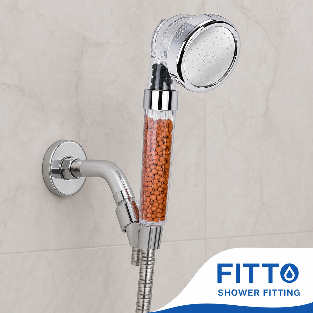 96 Pieces Chrome and Clear Shower Head with Visible Mineral Bead Chamber, 1 Piece