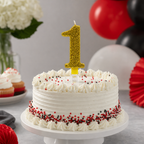240 Pieces Sparkling Number 1 Cake Candle, Assorted Colour, 3 Inch, 1 Piece