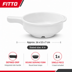 120 Pieces White Round Soup Bowl with Handle, 4 in, 1 Piece