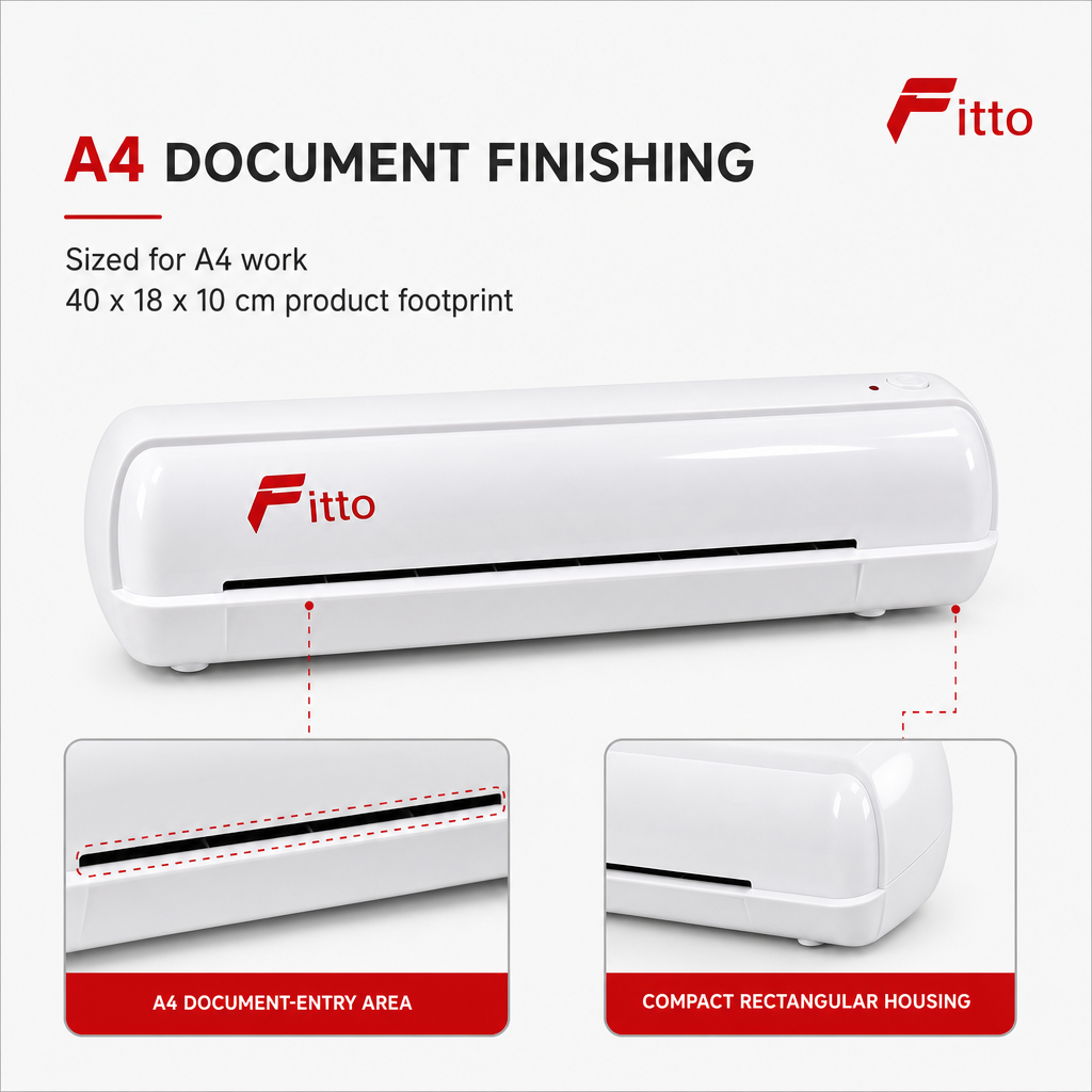48 Pieces A4 Laminators Machine, White, 1 Unit for Home, Office and School Use