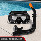 72 Pieces Swimming Mask and Snorkel Set, Black