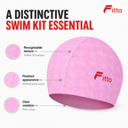 96 Pieces 3D PU Swimming Cap, Pink