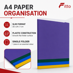 240 Pieces A4 Plastic Document Folder, Assorted Colour, 1 Piece