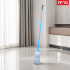 96 Pieces Microfiber Mop with Painted Iron Handle, 120 cm, Blue