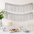 144 Pieces Silver Honeycomb Garland, 2 m, 2 Pieces for Party Decorations
