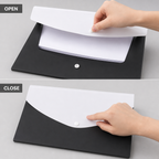 240 Pieces Black and White Plastic Button Document Folder, 1 Piece, 33 x 24 cm